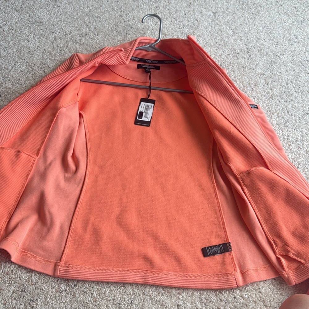 STRAIGHT DOWN Swing Jacket Coral Orange Sz S - Picture 8 of 16